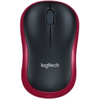 Мышь Logitech M185 (черный/красный) — Chaika Market