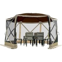 Кемпинговая палатка Wild Land Hub screen house 600 920003-0004-0024.SET (коричнево-бежевый, со стенками) - Изображение №3 — Chaika Market