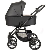 Универсальная коляска Pituso Tossa 2 в 1 (кожа, black) — Chaika Market