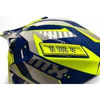 Мотошлем AIM RH855 Fiber Glass Tondo RH855T-BYW-M (M, синий/желтый/белый) - Изображение №9 — Chaika Market