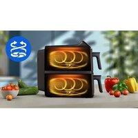 Аэрогриль (аэрофритюрница) Philips Ovi Stacked Dual Basket NA462/70 - Изображение №4 — Chaika Market