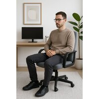 Офисное кресло AksHome Менеджер PL Leto 68 (ткань, темно-серый) - Изображение №8 — Chaika Market