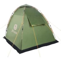 Треккинговая палатка BTrace Home 4 (зеленый/песочный) - Изображение №5 — Chaika Market
