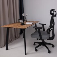 Офисное кресло AksHome Pascal (ткань/сетка, серый) - Изображение №4 — Chaika Market