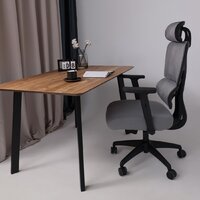 Офисное кресло AksHome Pascal (ткань/сетка, серый) - Изображение №3 — Chaika Market