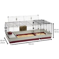 Клетка Ferplast Krolik 140 (красный) 57072470 - Изображение №2 — Chaika Market