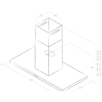 Кухонная вытяжка Elica Thin Island IX/A/120 - Изображение №6 — Chaika Market