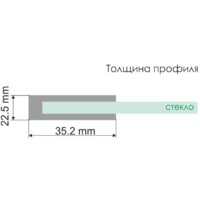 Стеклянная шторка для ванны Wasserkraft Dill 61S02-100 - Изображение №3 — Chaika Market