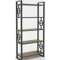 Стеллаж Hype Mebel Квадро 80x200 (черный/дуб галифакс олово) — Chaika Market