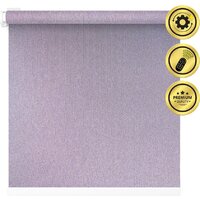 Рулонная электроштора НеоФьюжен Мегаполис 160х250 левая (розовый, белая фурнитура) — Chaika Market