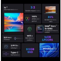 Ноутбук Chuwi CoreBook X 2023 i3 16GB+512GB - Изображение №9 — Chaika Market