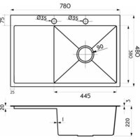 Кухонная мойка Axus LS-7848BD - Изображение №9 — Chaika Market