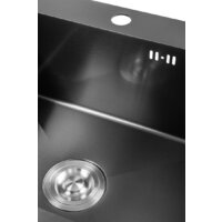 Кухонная мойка Saniteco 5045 Nano + Spike F9S07000 (хром, с сифоном, дозатором и коландером) - Изображение №11 — Chaika Market