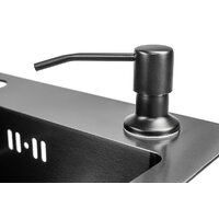 Кухонная мойка Saniteco 5045 Nano + Spike F9S07000 (хром, с сифоном, дозатором и коландером) - Изображение №10 — Chaika Market