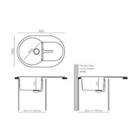 Кухонная мойка Polygran Atol-760 (кремовый) - Изображение №3 — Chaika Market
