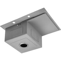 Кухонная мойка Saniteco 6550-R + Spike F9S07011 (сатин, с сифоном, дозатором и коландером) - Изображение №4 — Chaika Market
