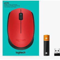 Мышь Logitech M171 (красный/черный) - Изображение №8 — Chaika Market