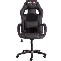 Игровое (геймерское) кресло TetChair Driver (иск. кожа/ткань, черный/черный) - Изображение №5 — Chaika Market