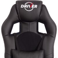 Игровое (геймерское) кресло TetChair Driver (иск. кожа/ткань, черный/черный) - Изображение №7 — Chaika Market