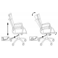 Офисное кресло Бюрократ CH-993 (искусственная кожа синий/хром) - Изображение №6 — Chaika Market