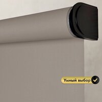 Рулонная электроштора НеоФьюжен Эден 200 170х250 правая (кварцевый, черная фурнитура) - Изображение №5 — Chaika Market