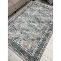Ковер для жилой комнаты Radjab Carpet Афина Прямоугольник 9008A 12805RK (3x5, Grey/Green) - Изображение №3 — Chaika Market