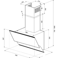 Кухонная вытяжка Krona Irma 600 sensor (черный/нержавеющая сталь) - Изображение №3 — Chaika Market