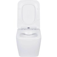 Унитаз подвесной Roxen Cube One Rimless 6 в 1 StounFix Dual Fresh 579341 (кнопка: черный матовый) - Изображение №8 — Chaika Market