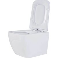 Унитаз подвесной Roxen Cube One Rimless 6 в 1 StounFix Dual Fresh 579341 (кнопка: черный матовый) - Изображение №7 — Chaika Market