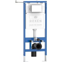 Унитаз подвесной Roxen Cube One Rimless 6 в 1 StounFix Dual Fresh 579341 (кнопка: черный матовый) - Изображение №3 — Chaika Market