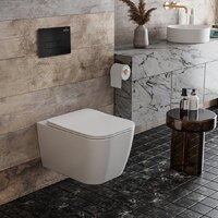 Унитаз подвесной Roxen Cube One Rimless 6 в 1 StounFix Dual Fresh 579341 (кнопка: черный матовый) - Изображение №15 — Chaika Market