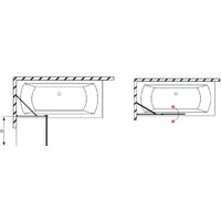 Стеклянная шторка для ванны Radaway Nes PND II 110 - Изображение №3 — Chaika Market