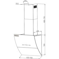 Кухонная вытяжка Backer AH60E-THSL200C White Glass - Изображение №2 — Chaika Market
