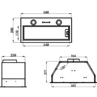 Кухонная вытяжка MAUNFELD Trapeze 602M (черный) - Изображение №2 — Chaika Market