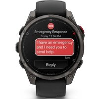 Умные часы Garmin Fenix 8 Pro 47мм (серый, черный силиконовый ремешок) - Изображение №2 — Chaika Market
