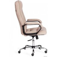Офисное кресло TetChair СН9944 флок/хром (бежевый) - Изображение №2 — Chaika Market