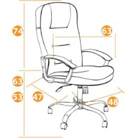 Офисное кресло TetChair СН9944 флок/хром (бежевый) - Изображение №27 — Chaika Market