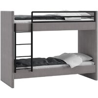 Двухъярусная кровать Трия Дарси с мягкой обивкой (велюр светло-серый) - Изображение №2 — Chaika Market