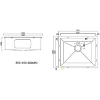 Кухонная мойка ARFEKA ECO AR 550*450 GOLD PVD NANO - Изображение №10 — Chaika Market