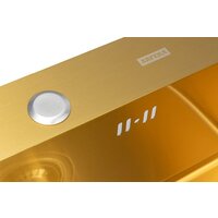 Кухонная мойка ARFEKA ECO AR 550*450 GOLD PVD NANO - Изображение №3 — Chaika Market