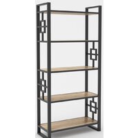 Стеллаж Hype Mebel Квадро 80x200 (черный/древесина белая) — Chaika Market