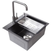 Кухонная мойка Avina HM5045 PVD (графит) - Изображение №3 — Chaika Market