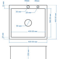 Кухонная мойка Avina HM5045 PVD (графит) - Изображение №4 — Chaika Market