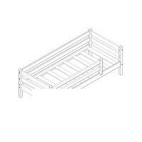 Кровать-тахта Мебельград Соня вариант 3 (массив сосны белый) - Изображение №3 — Chaika Market
