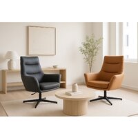 Офисное кресло AksHome Hudson (экокожа, охра PU-17/черный) - Изображение №3 — Chaika Market
