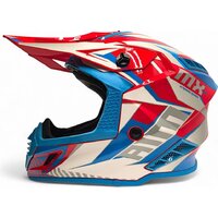 Мотошлем AIM RH855 Fiber Glass Tondo RH855T-BWR-XXL (XXL, синий/белый/красный) - Изображение №3 — Chaika Market