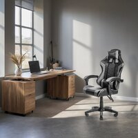 Офисное кресло Mio Tesoro Викинг AF-C5208 (черный/серый) - Изображение №6 — Chaika Market