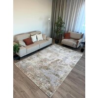 Ковер для жилой комнаты Radjab Carpet Бьянка Прямоугольник D056A 7667RK-B (1.6x3, Cream Shirink/Vizon Fdy) - Изображение №4 — Chaika Market