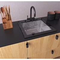 Кухонная мойка ZorG GS 5553 (черный) - Изображение №6 — Chaika Market