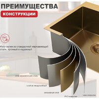 Кухонная мойка Raglo R700.5050.03 - Изображение №8 — Chaika Market